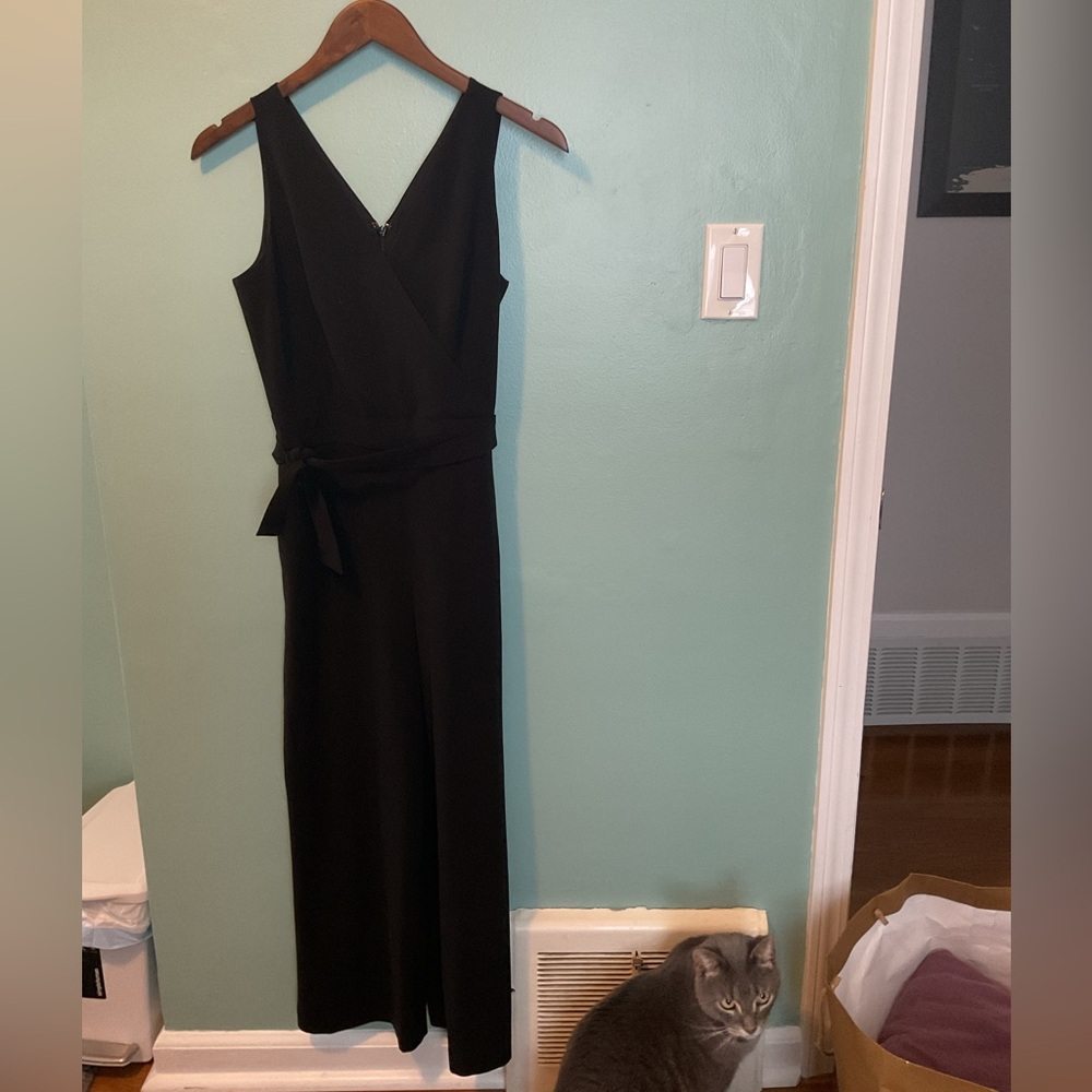 Ann Taylor Loft Elegant Black Sleeveless Jumpsuit